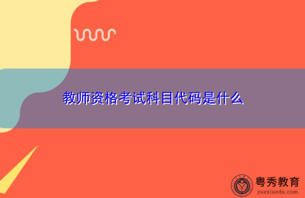 教师资格考试科目代码是什么 教师资格考试科目代码是什么