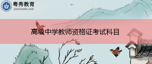 高级中学教师资格证考试科目