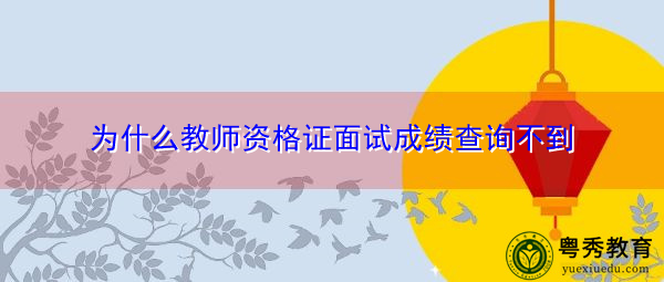 为什么教师资格证面试成绩查询不到