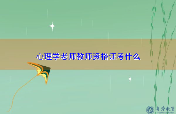 心理学老师教师资格证考什么