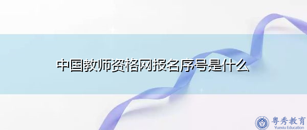 中国教师资格网报名序号是什么 中国教师资格网报名序号是什么
