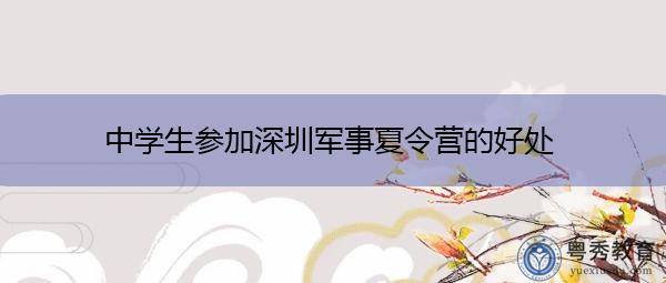中学生参加深圳军事夏令营的好处 中学生参加深圳军事夏令营的好处