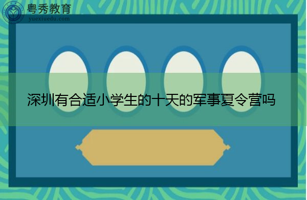深圳有合适小学生的十天的军事夏令营吗 深圳有合适小学生的十天的军事夏令营吗