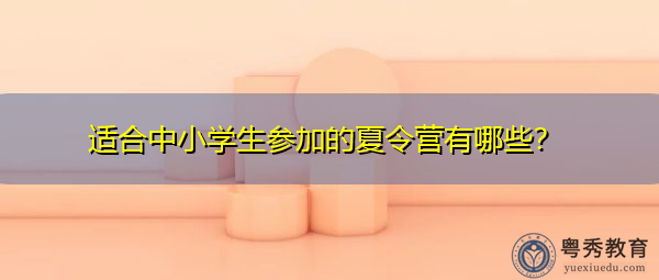 适合中小学生参加的夏令营有哪些? 适合中小学生参加的夏令营有哪些?