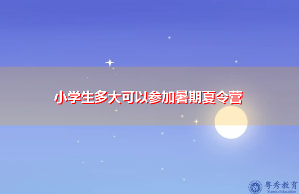 小学生多大可以参加暑期夏令营