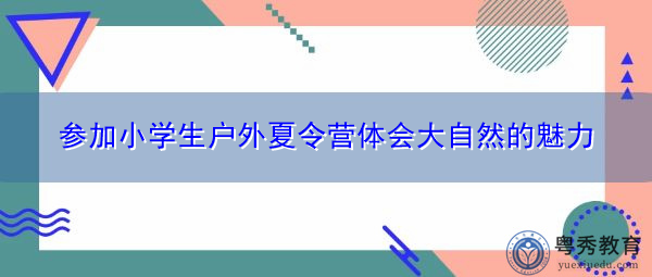 参加小学生户外夏令营体会大自然的魅力