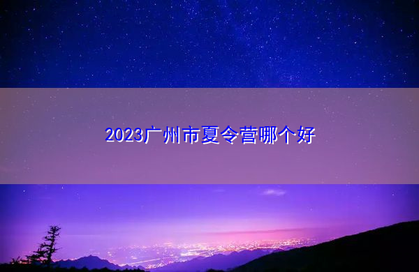 2023广州市夏令营哪个好
