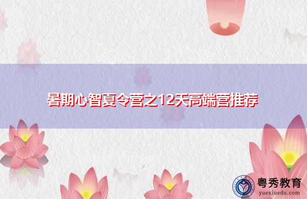 暑期心智夏令营之12天高端营推荐