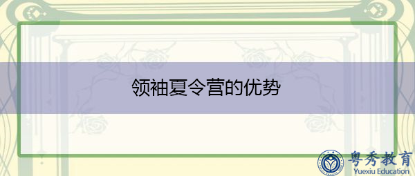 领袖夏令营的优势