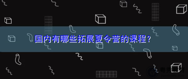 国内有哪些拓展夏令营的课程? 国内有哪些拓展夏令营的课程?