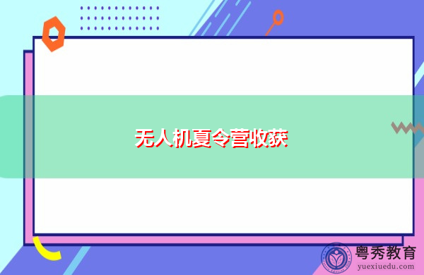 无人机夏令营收获
