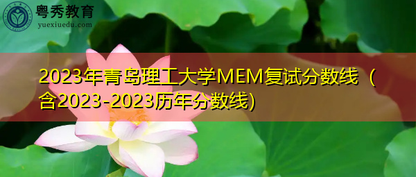 2023年青岛理工大学MEM复试分数线(含2023-2023历年分数线) 2023年青岛理工大学MEM复试分数线(含2023-2023历年分数线)