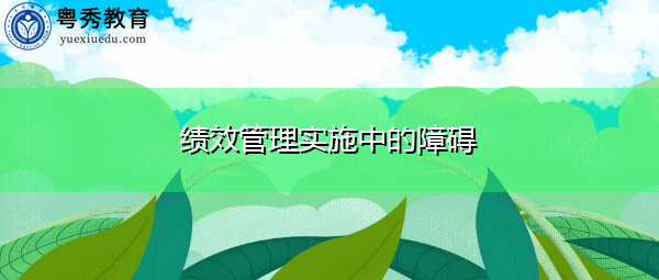 绩效管理实施中的障碍