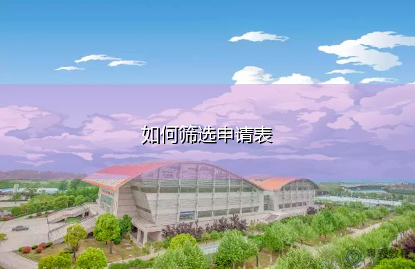如何筛选申请表