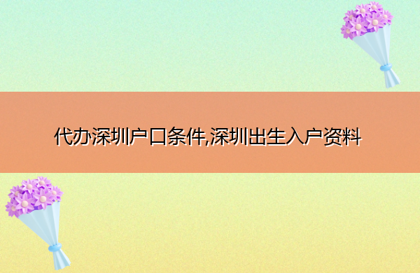 代办深圳户口条件,深圳出生入户资料 代办深圳户口条件,深圳出生入户资料