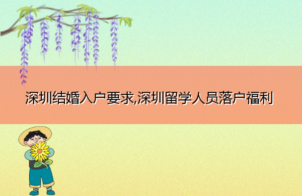 深圳结婚入户要求,深圳留学人员落户福利 深圳结婚入户要求,深圳留学人员落户福利