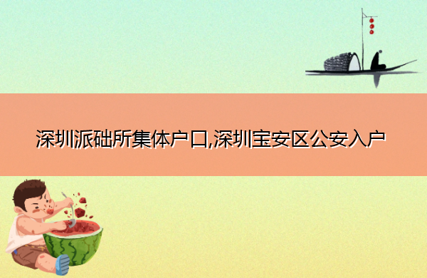 深圳派础所集体户口,深圳宝安区公安入户