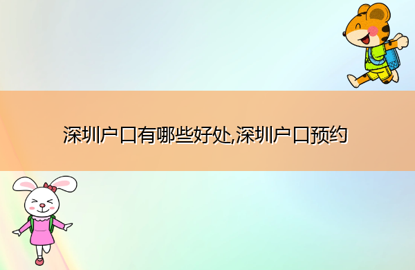 深圳户口有哪些好处,深圳户口预约