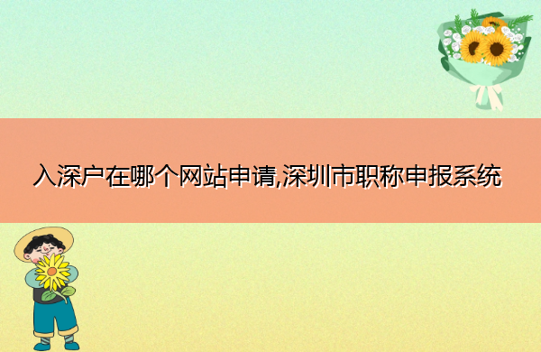 入深户在哪个网站申请,深圳市职称申报系统
