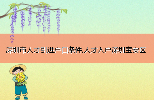 深圳市人才引进户口条件,人才入户深圳宝安区