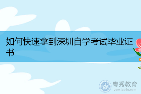 如何快速拿到深圳自学考试毕业证书,汉语言文学可以考公务员吗