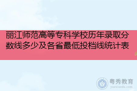 丽江师范高等专科学校历年录取分数线多少及各省最低投档线统计表