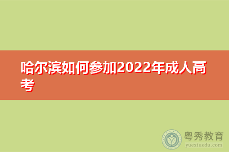 哈尔滨如何参加2022年成人高考