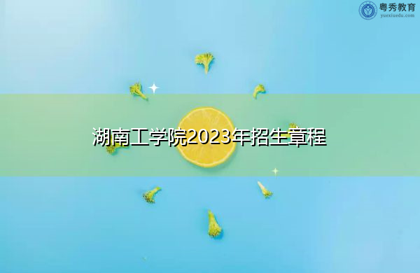 湖南工学院2023年招生章程
