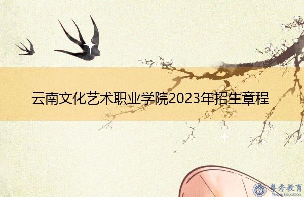 云南文化艺术职业学院2023年招生章程