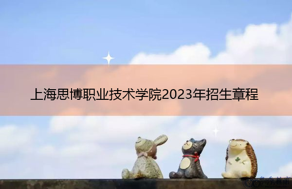 上海思博职业技术学院2023年招生章程