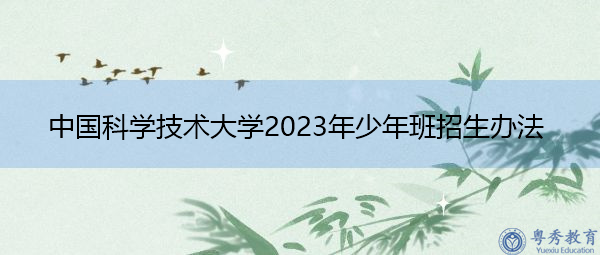 中国科学技术大学2023年少年班招生办法