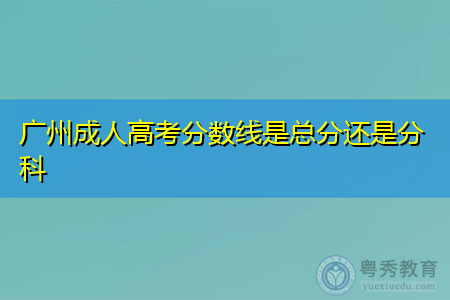 广州成人高考分数线是总分录取还是分科录取的?