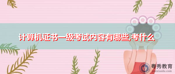 计算机证书一级考试内容有哪些,考什么 计算机证书一级考试内容有哪些,考什么