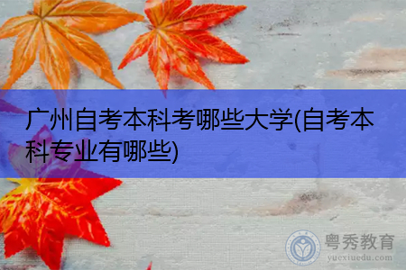 广州自考本科考哪些大学(自考本科专业有哪些) 广州自考本科考哪些大学(自考本科专业有哪些)
