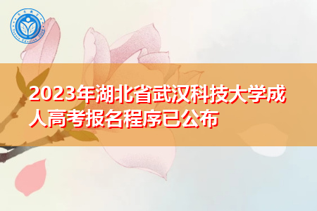 2023年湖北省武汉科技大学成人高考报名程序已公布