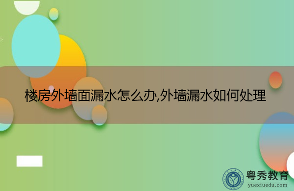 楼房外墙面漏水怎么办,外墙漏水如何处理 楼房外墙面漏水怎么办,外墙漏水如何处理