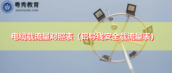电缆载流量对照表（铝导线安全载流量表）