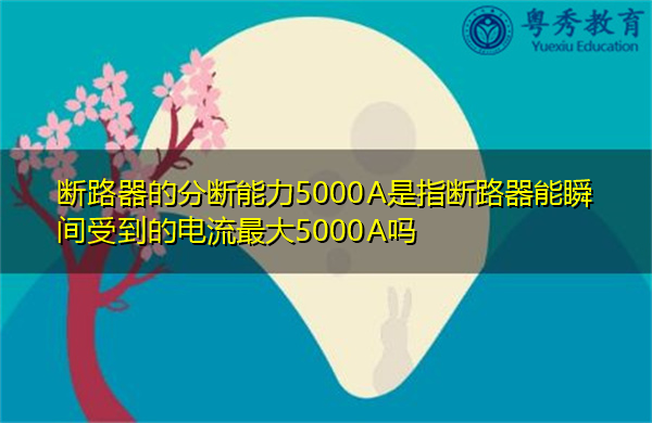 断路器的分断能力5000A是指断路器能瞬间受到的电流最大5000A吗 断路器的分断能力5000A是指断路器能瞬间受到的电流最大5000A吗