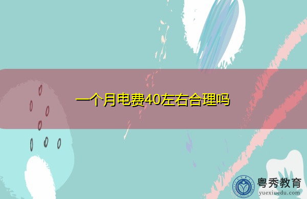 一个月电费40左右合理吗 一个月电费40左右合理吗