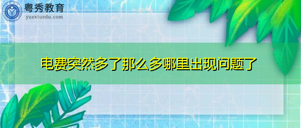 电费突然多了那么多哪里出现问题了 电费突然多了那么多哪里出现问题了