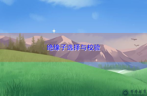 绝缘子选择与校验 绝缘子选择与校验