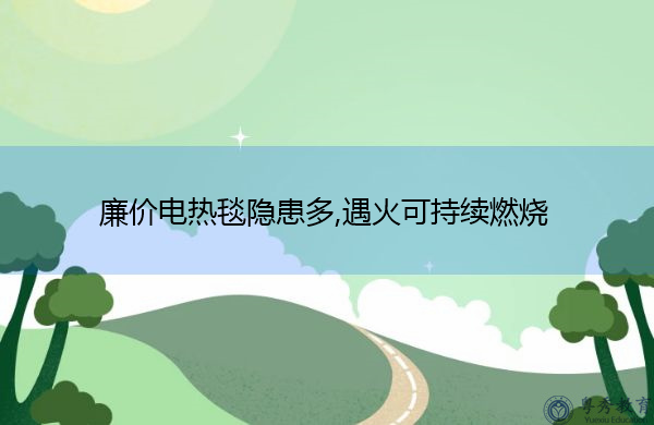 廉价电热毯隐患多,遇火可持续燃烧
