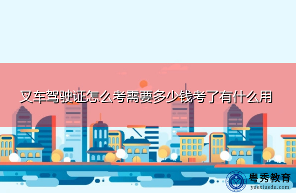 叉车驾驶证怎么考需要多少钱考了有什么用