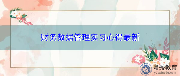 财务数据管理实习心得最新 财务数据管理实习心得最新