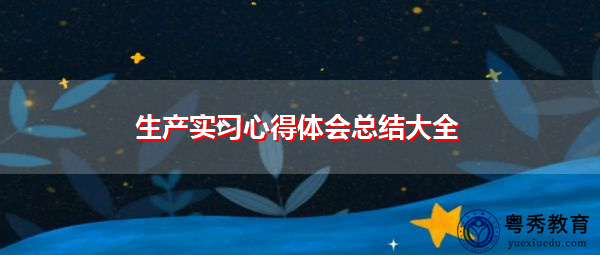 生产实习心得体会总结大全