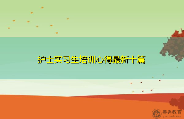 护士实习生培训心得最新十篇 护士实习生培训心得最新十篇