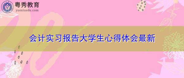 会计实习报告大学生心得体会最新