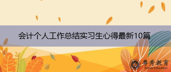 会计个人工作总结实习生心得最新10篇 会计个人工作总结实习生心得最新10篇