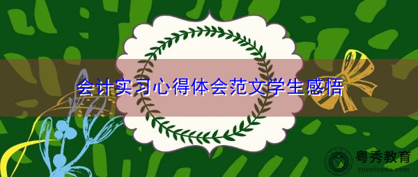 会计实习心得体会范文学生感悟 会计实习心得体会范文学生感悟
