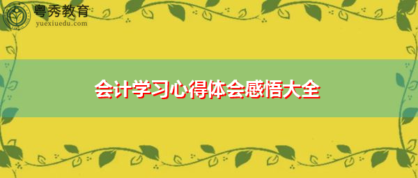 会计学习心得体会感悟大全